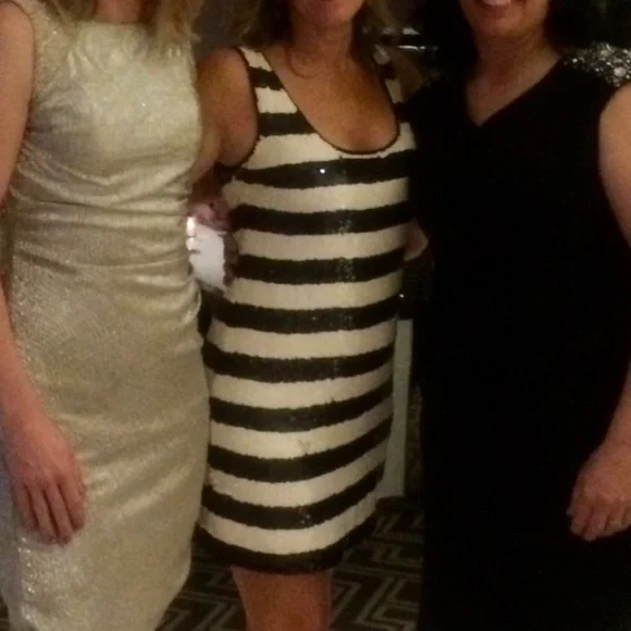 Trina Turk sequin striped cocktail dress - Picture 2 of 5